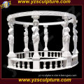 Outdoor White Marble Gazebo with Lady Statue